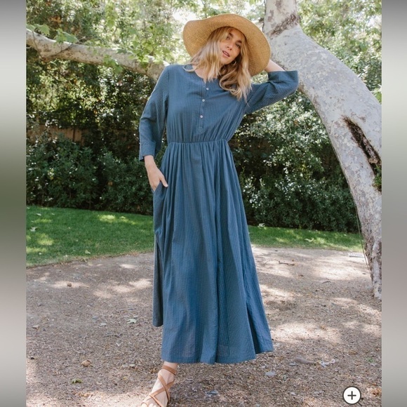 New Jenni Kayne Seersucker Shirt Dress, New with out Tags - Picture 2 of 12